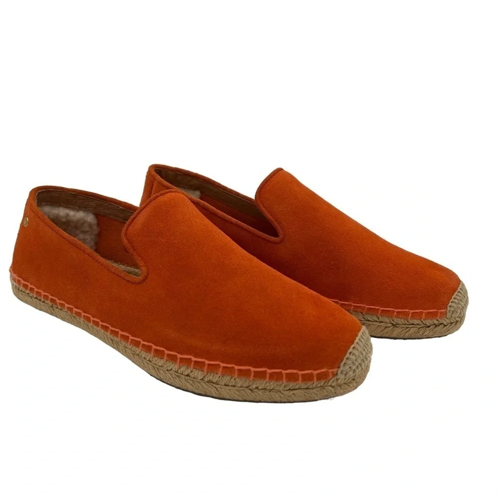 UGG Women’s Sandrinne Suede Orange Espadrille Size 7.5